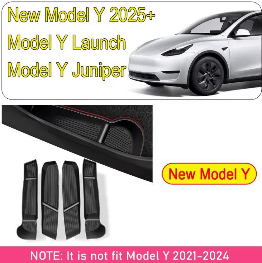 Tesla Model Y Door Handle Storage Organizer Box – Hidden Door Pocket for 2025–2026 Juniper