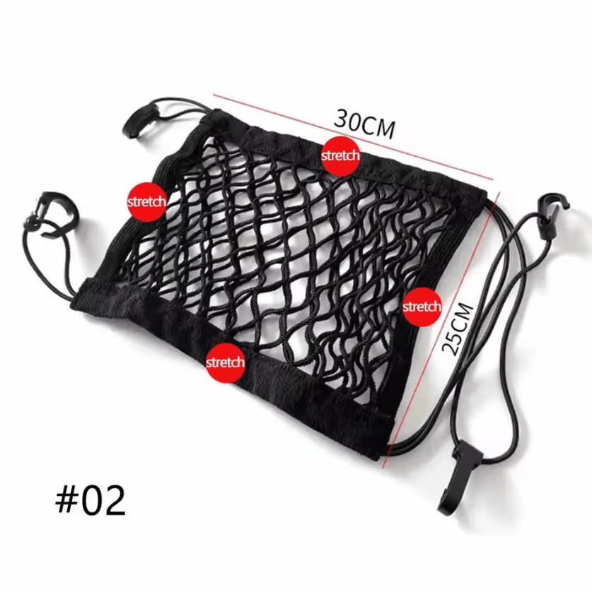 3-Layer Car Mesh Organizer Net – Seat Back Storage Barrier for Pets, Kids & Essentials