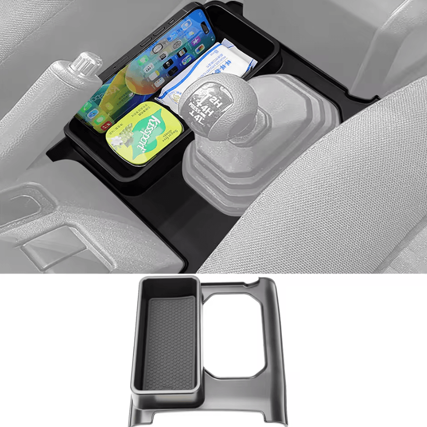 Suzuki Jimny Gear Shift Storage Box – Center Console Organizer Tray with Phone & Cup Holder