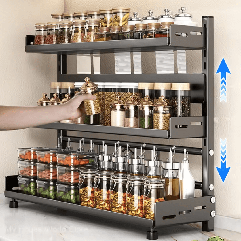 SpiceStack Pro 3-Tier Spice Rack Organizer & Adjustable Kitc | Inspire ...