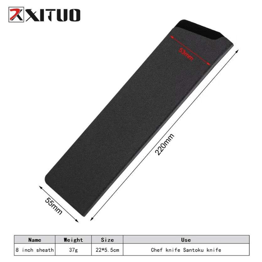 Universal Kitchen Knife Sheath Set for Chef, Santoku & Utility Knives