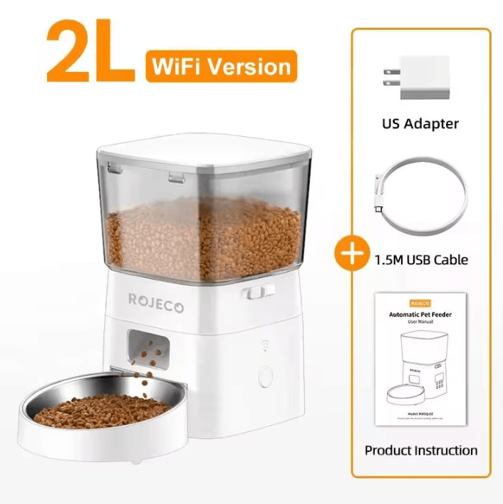 SmartPaw WiFi Automatic Pet Feeder 2L by ROJECO