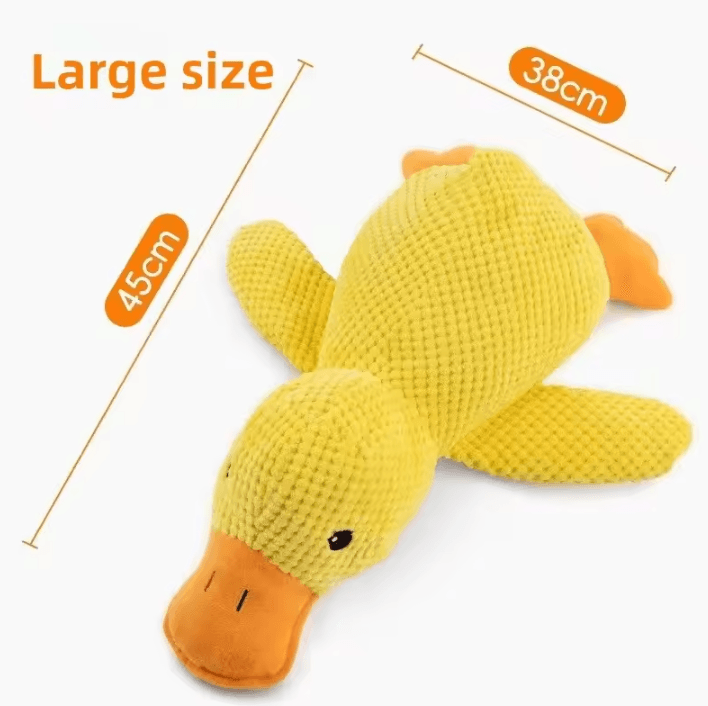 DreamDuck Calming Plush Toy – Squeaky Sleep Aid Companion for Dogs & Puppies