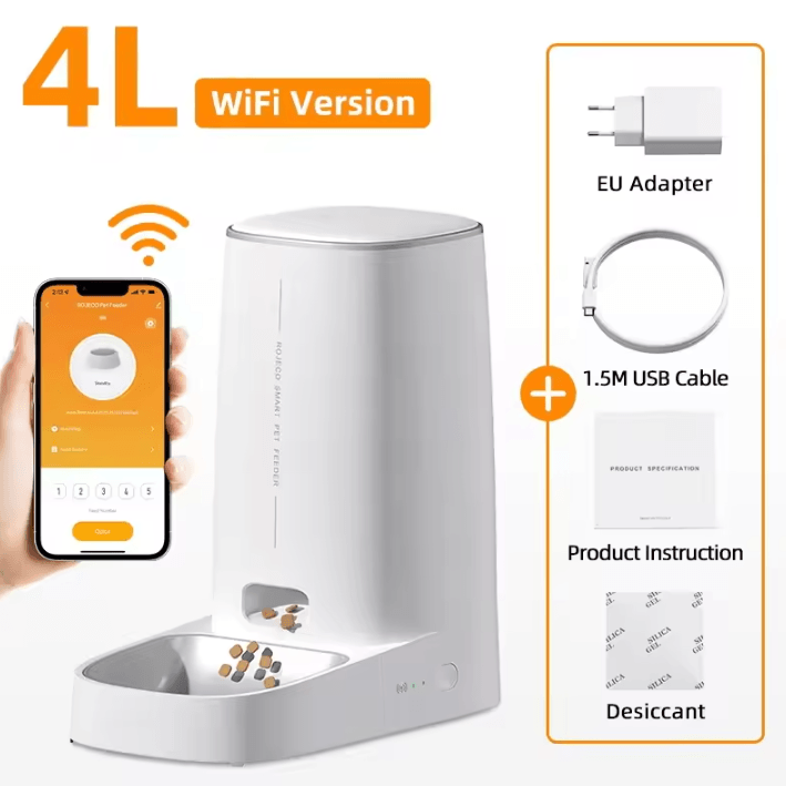 ROJECO Smart Dual Bowl WiFi Automatic Pet Feeder