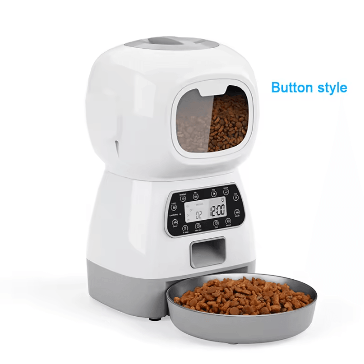Smart App-Controlled Automatic Pet Feeder with Dual Meal Tray
