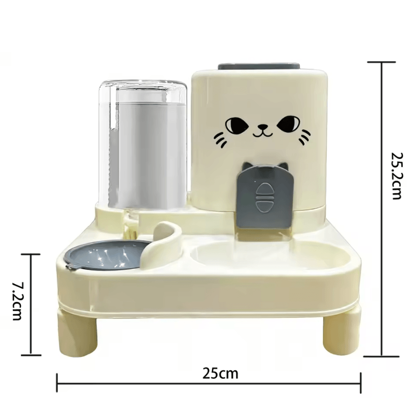 Automatic Gravity Pet Feeder & Water Dispenser Set with Large Capacity