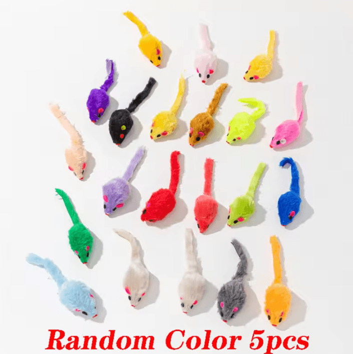 TinyPounce Plush Mouse Cat Toy Set