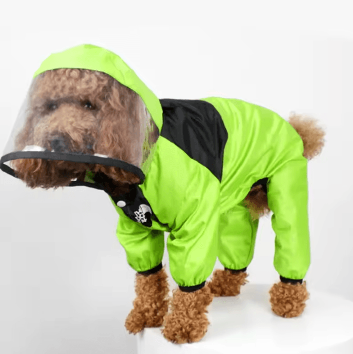 RainShield Hooded Pet Raincoat – Waterproof Jumpsuit for Dogs & Cats