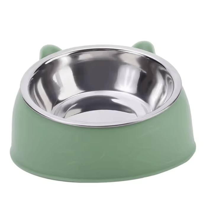 TiltEase Stainless Steel Elevated Cat Bowl for Cats & Small Dogs