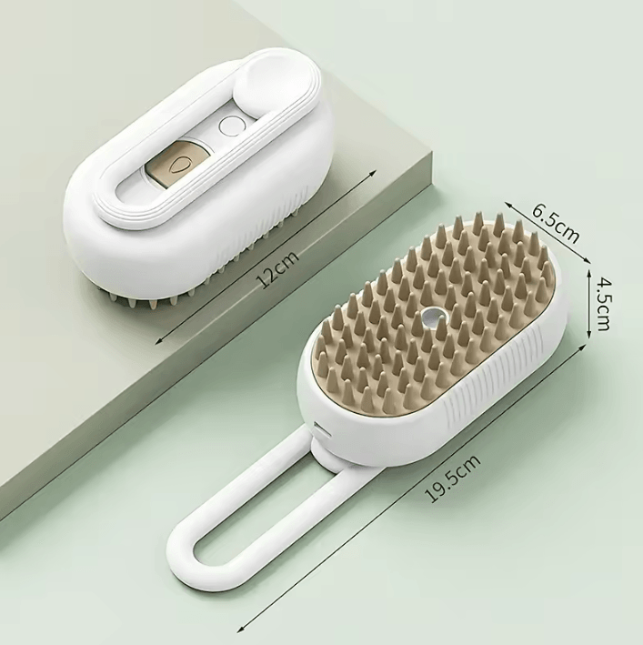 3-in-1 Steam Pet Grooming Brush for Hair Removal, Massage & Coat Care