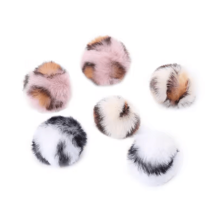 WildBounce Leopard Plush Cat Toy Balls Set