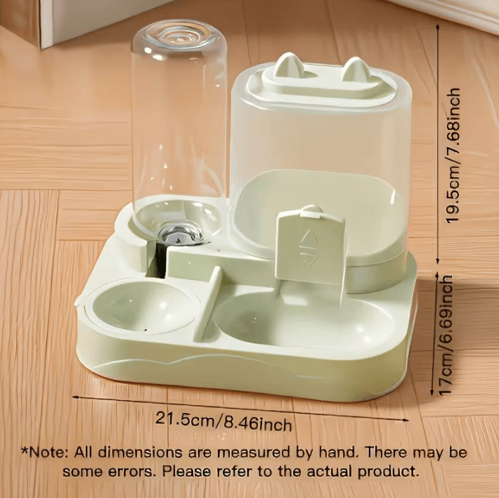 2-in-1 Automatic Pet Feeder & Water Dispenser Station