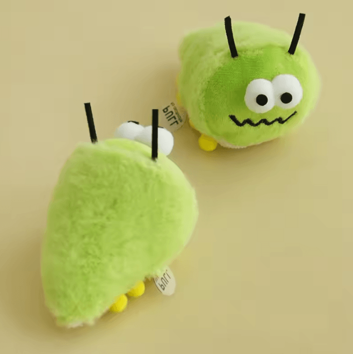 Green Bug Catnip Plush Chew Toy for Cats