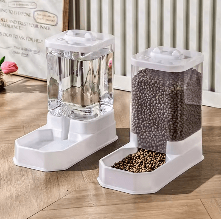 FreshServe Large Capacity Automatic Pet Feeder & Water Dispenser Set