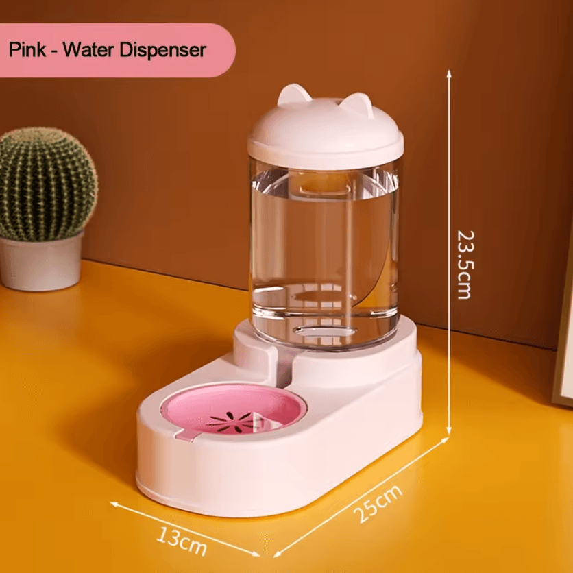 Cute Cat-Shaped Automatic Pet Feeder & Water Dispenser Set