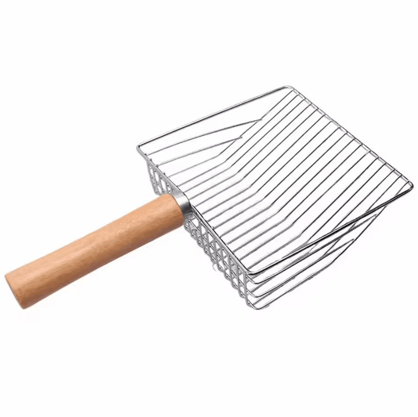 Stainless Steel Cat Litter Scoop – Heavy-Duty Pet Waste Cleaning Shovel