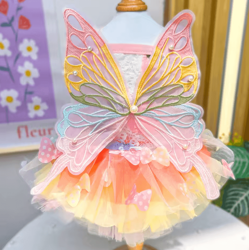 Butterfly Princess Pet Dress for Cats & Small Dogs