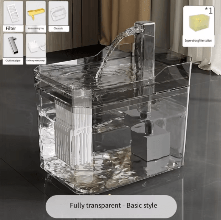 AquaFlow Quiet Automatic Cat Water Fountain