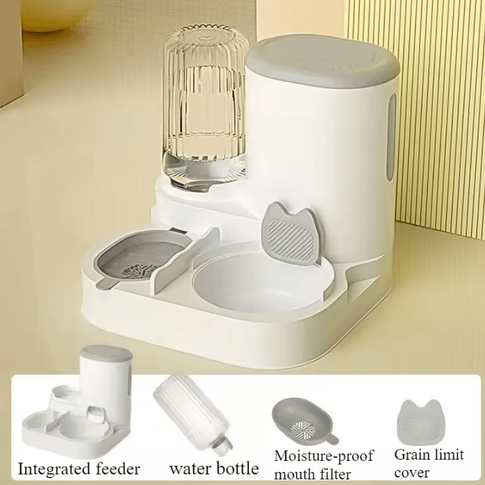 AquaFeast 2-in-1 Automatic Pet Feeder & Water Dispenser Bowl