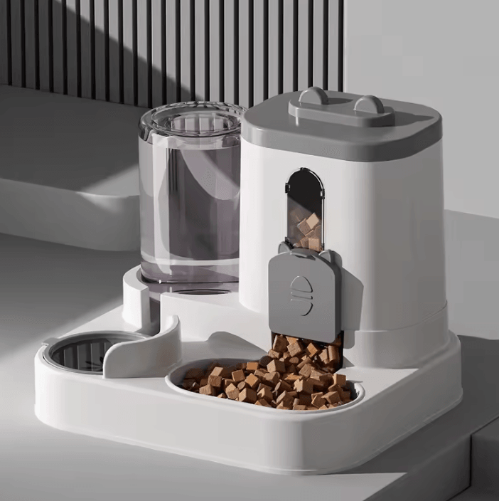 AquaServe Automatic Pet Feeder & Water Fountain Station