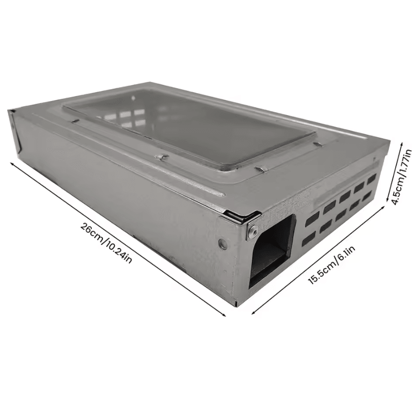Reusable Humane Mouse Trap with Protective Cover – Self-Catching Rodent Catcher for Indoor Pest Control