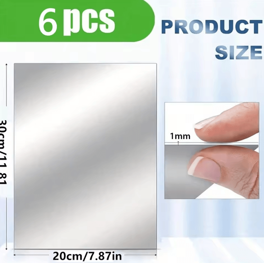 Self Adhesive Acrylic Mirror Wall Stickers Flexible Decorative Mirror Tiles for Home Decor