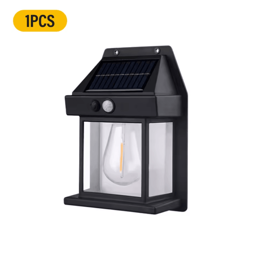 Solar Motion Sensor Wall Light with Warm LED and IP65 Waterproof Design