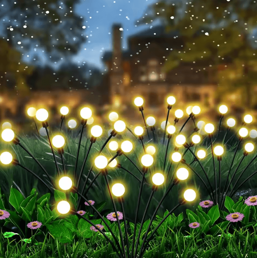 10 LED Solar Firefly Garden Lights – Waterproof Solar Garden Lights for Yard, Patio & Pathway Decor