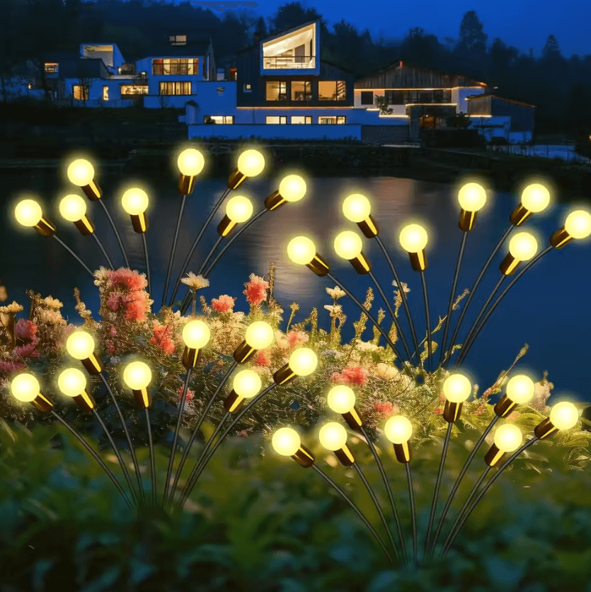 8-Piece Solar Firefly Garden Lights – Waterproof Solar Garden Lights for Lawn, Pathway & Landscape Decor