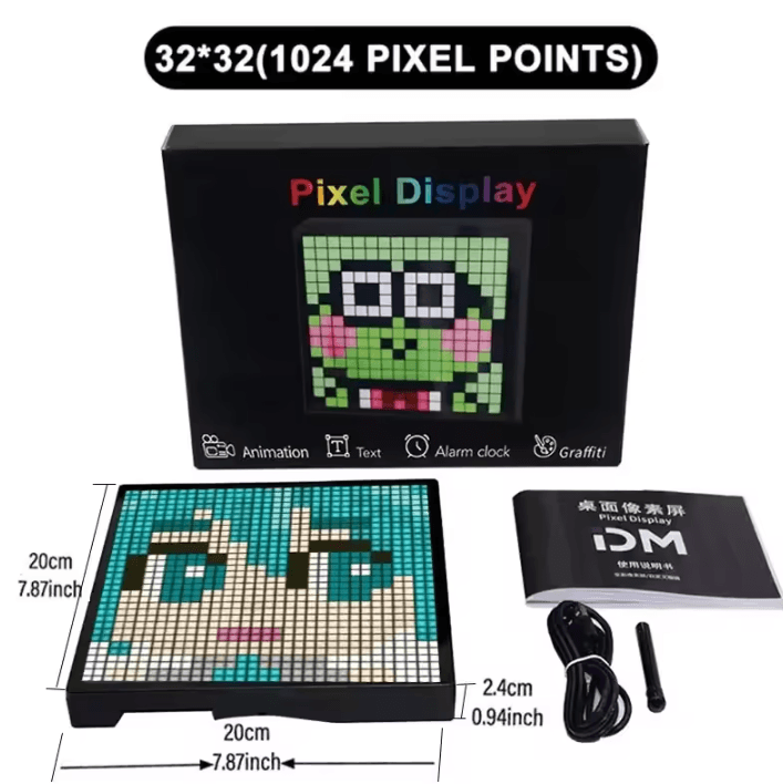 Smart RGB LED Matrix Display – LED Matrix Display with Bluetooth App Control for Pixel Art, Gaming & Room Decor