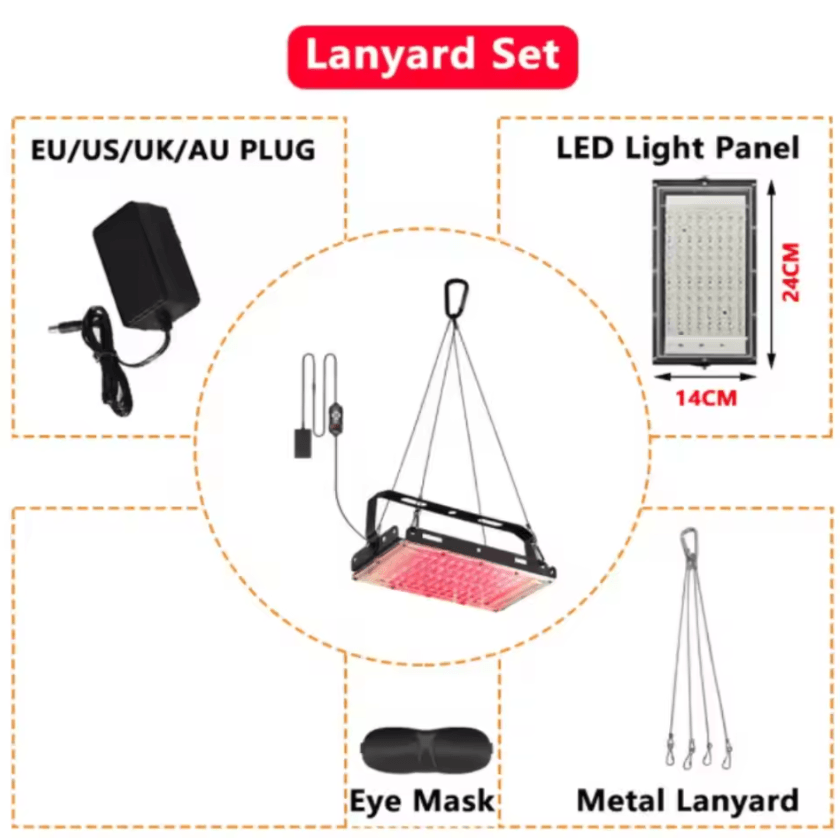 3 in 1 Red Light Therapy Lamp with Stand 660nm and 850nm Infrared Light Therapy Device