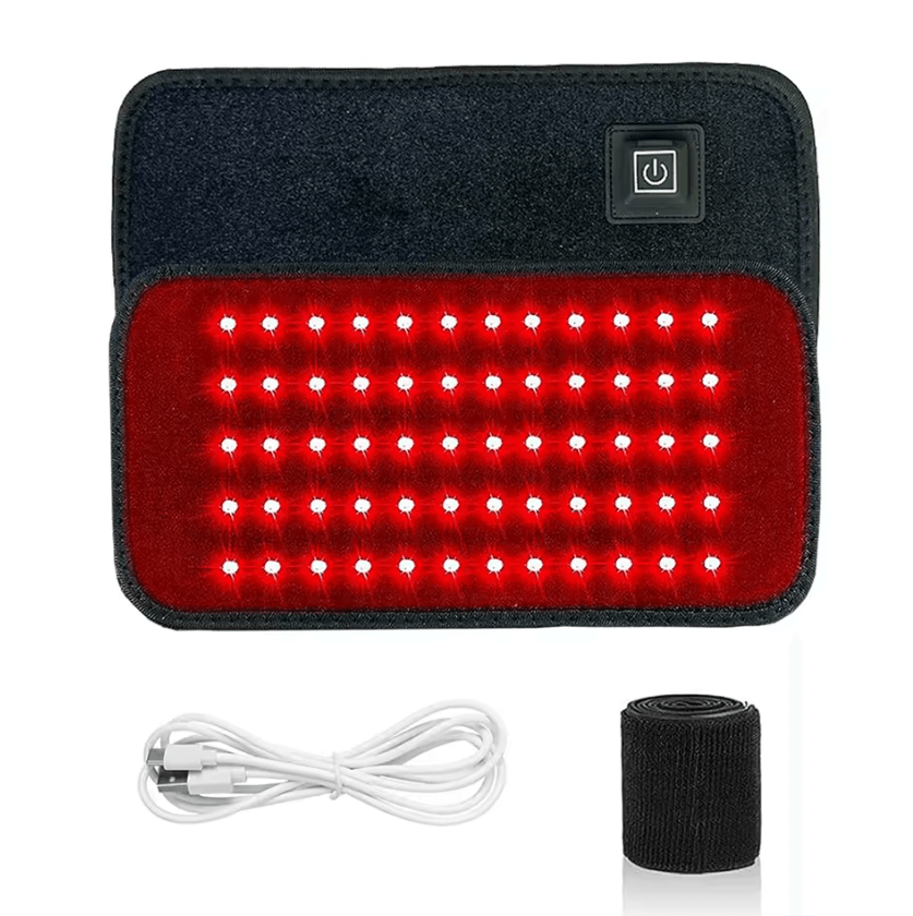 60 LED Red Light Therapy Belt 660nm and 850nm Infrared Waist Wrap for Full Body Use