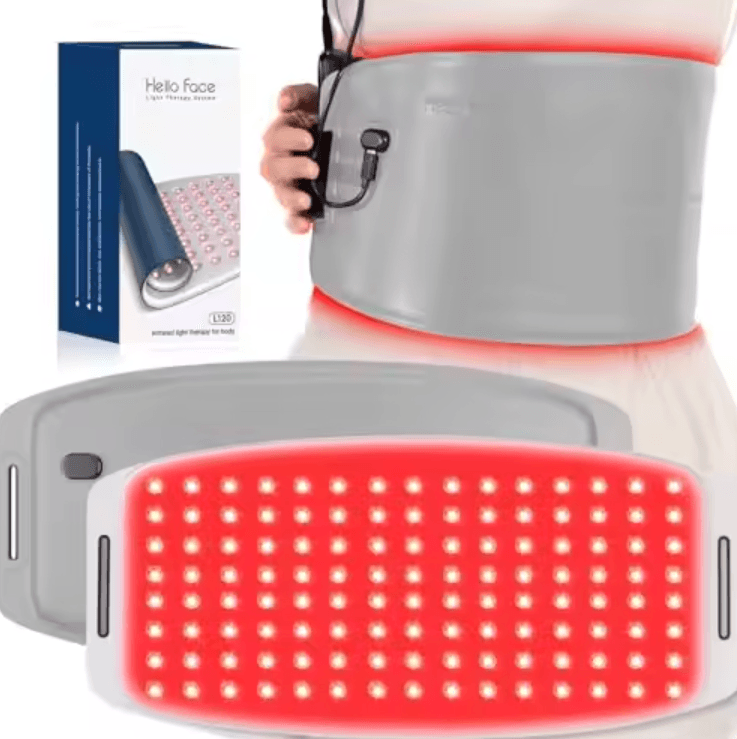 Cordless Red Light Therapy Belt 660nm and Near Infrared Light Therapy Wrap for Full Body Wellness