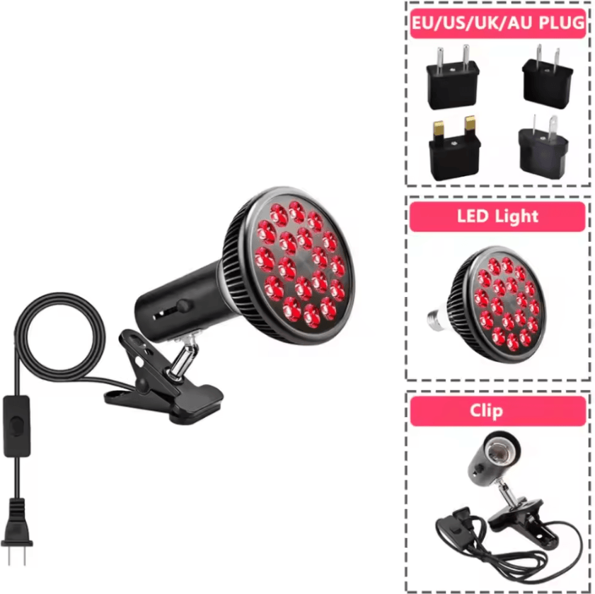 Red Light Therapy Lamp for Face and Body 660nm 850nm Infrared Light Therapy Device with Adjustable Stand