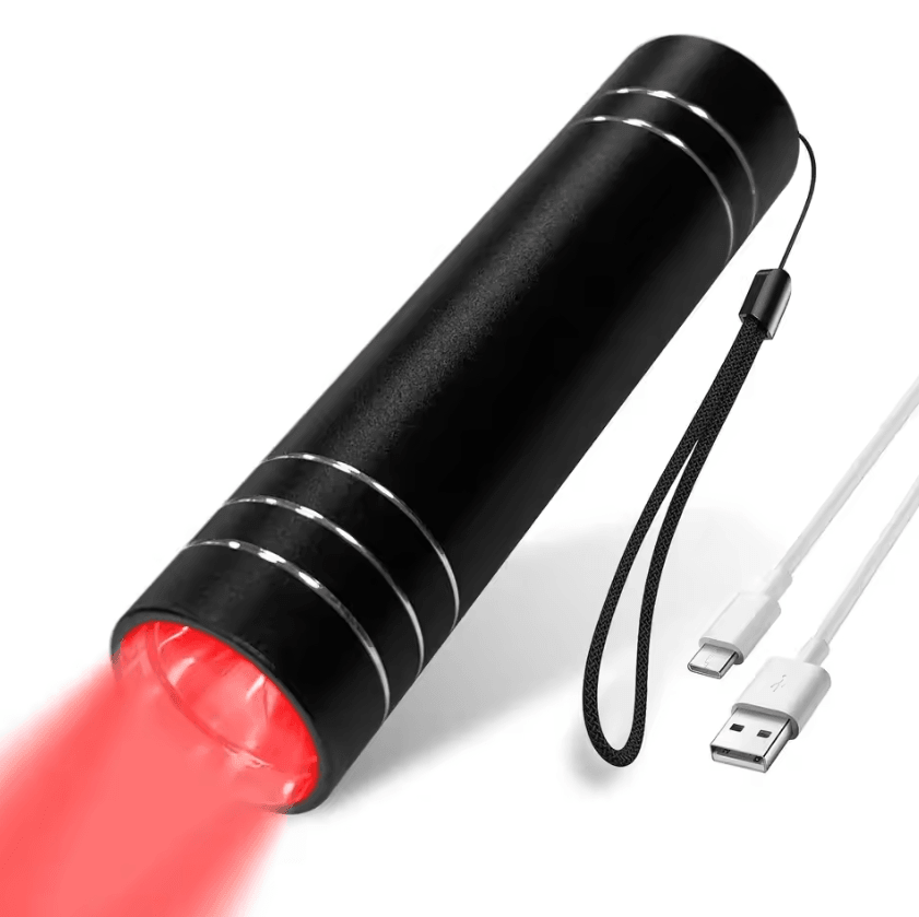 Portable Red Light Therapy Lamp 660nm and 850nm Infrared LED Therapy Torch with Timer