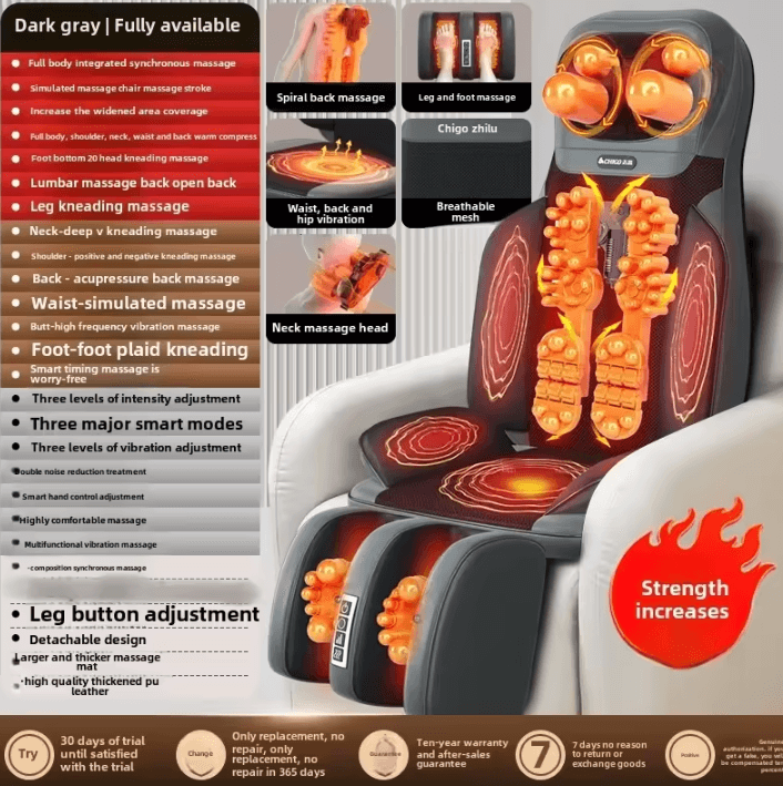 5 in 1 Folding Massage Chair with Full Body Neck Shoulder Back and Waist Massage