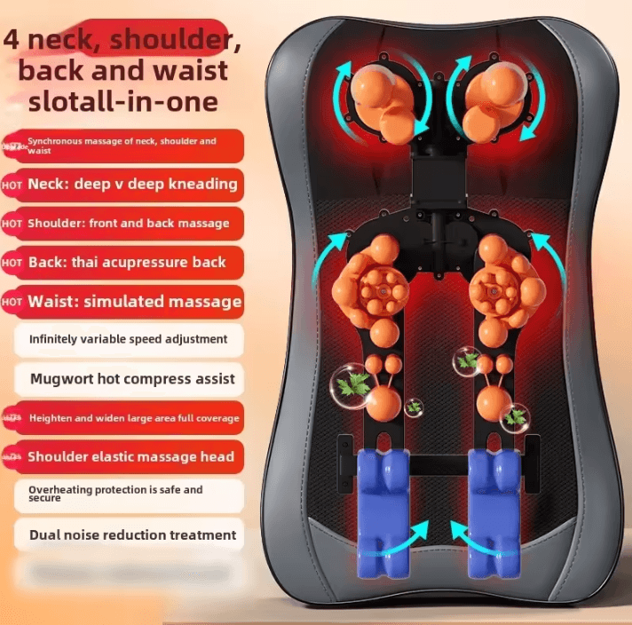 JAIYORL Chair Massage Cushion with Full Body Neck Shoulder Back and Waist Massage