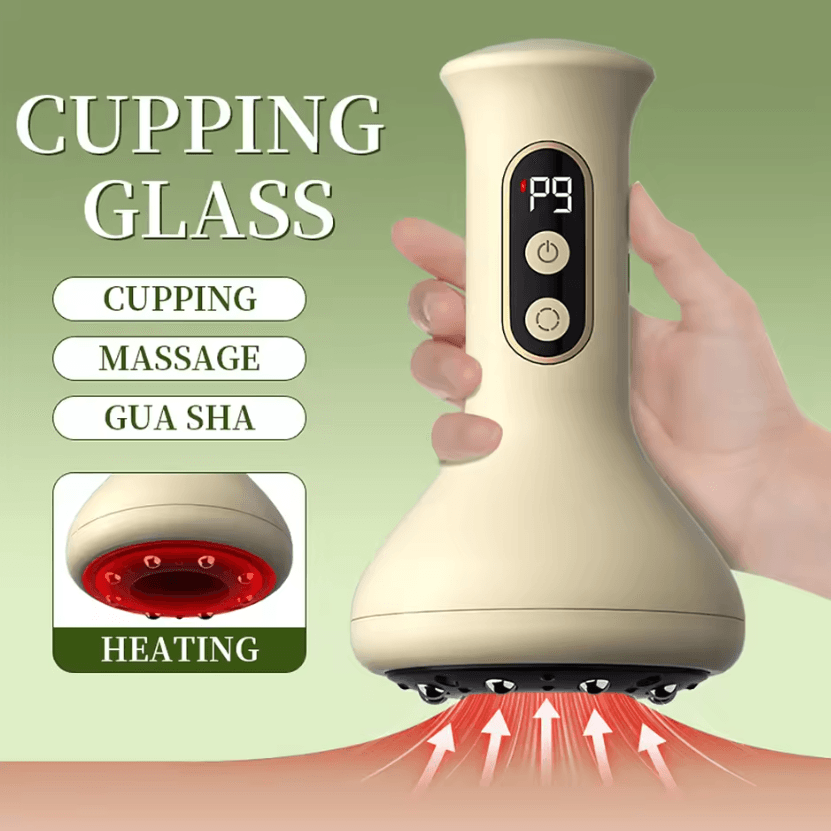 Electric Cupping Back Massager – Heated Vacuum Massage Cup with Vibration for Back & Body Relaxation