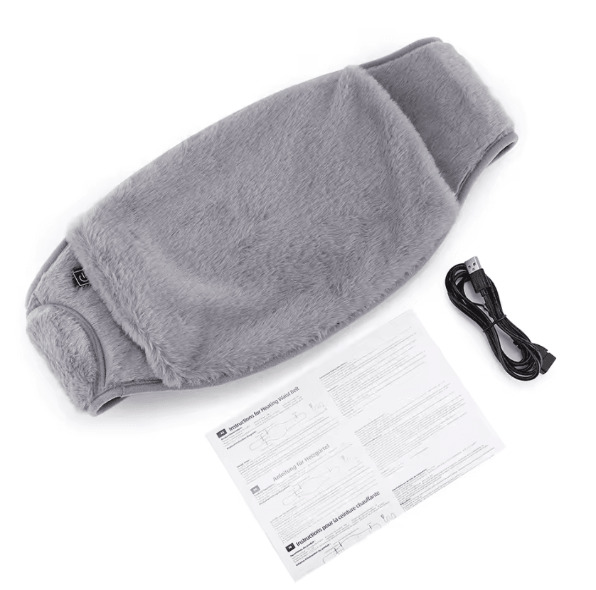 Cordless Electric Heating Waist Belt – Adjustable Heating Pad Wrap with 3 Temperature Levels for Everyday Comfort