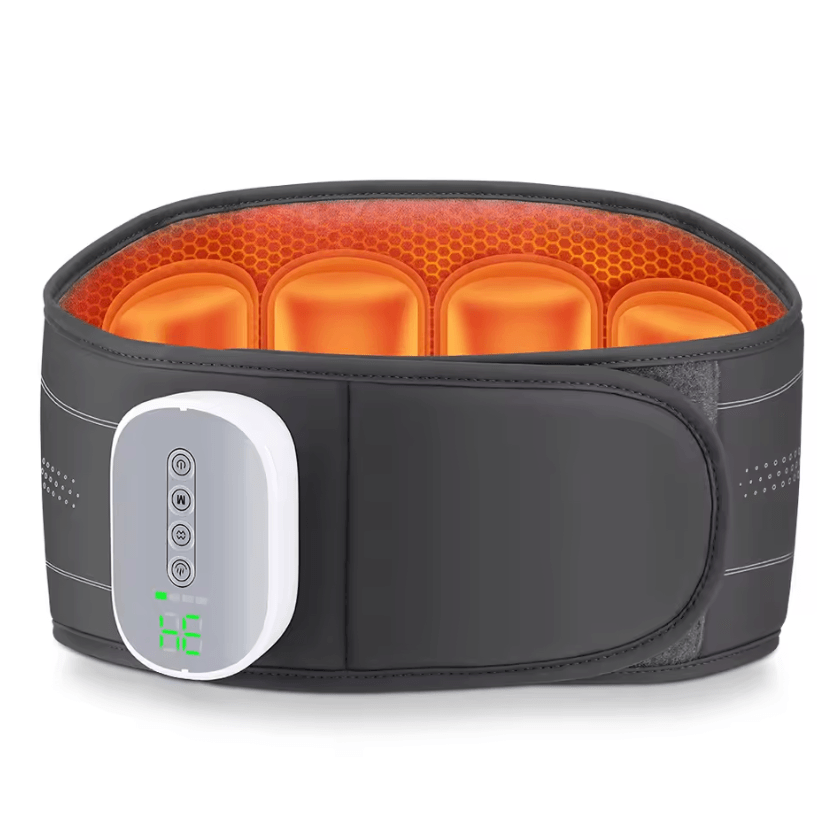 Cordless Air Compression Back Massage Belt – Rechargeable Heated Waist Massager with 3 Massage Modes, 4 Intensities & 4