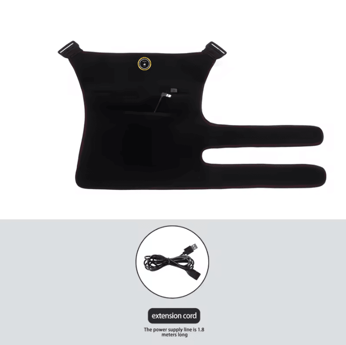 Heated Hip Support Wrap – USB Hip Heating Pad with 3 Heat Levels for Lower Back & Thigh Comfort