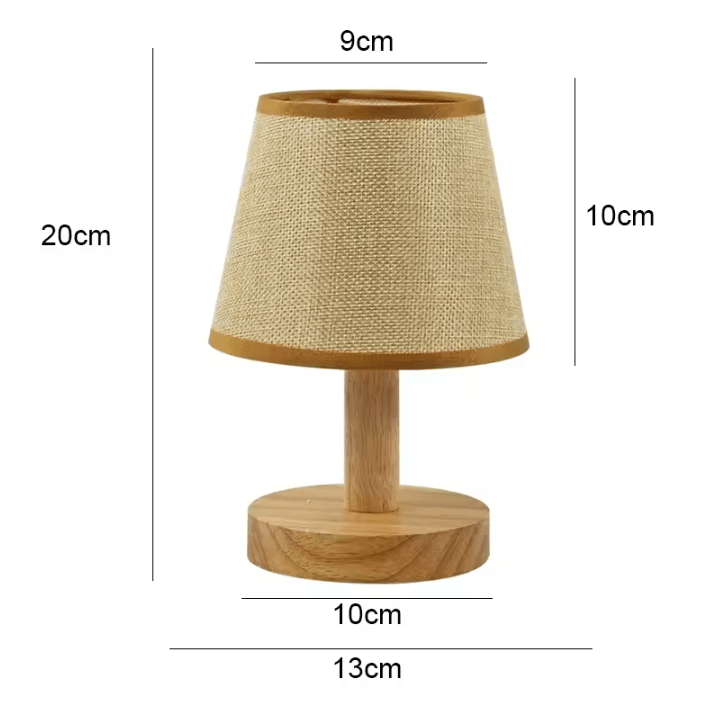 Retro LED Table Lamp USB Powered Linen Bedside Desk Light