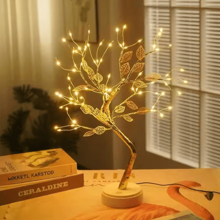 LED Cherry Blossom Bonsai Tree Lamp USB and Battery Powered Decorative Night Light