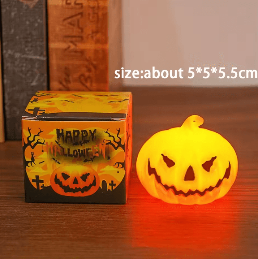 Halloween Pumpkin Lantern LED Candle Light Ghost Skull Decorative Lamp