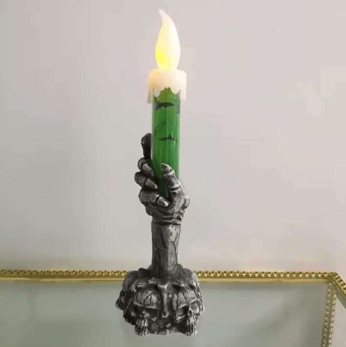 Halloween LED Skeleton Hand Candle Light Ghost Decoration Lamp