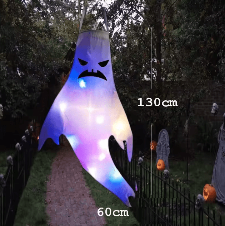 LED Hanging Ghost Decoration – Hanging Ghost Decoration Light-Up Halloween Decor for Home, Yard & Parties