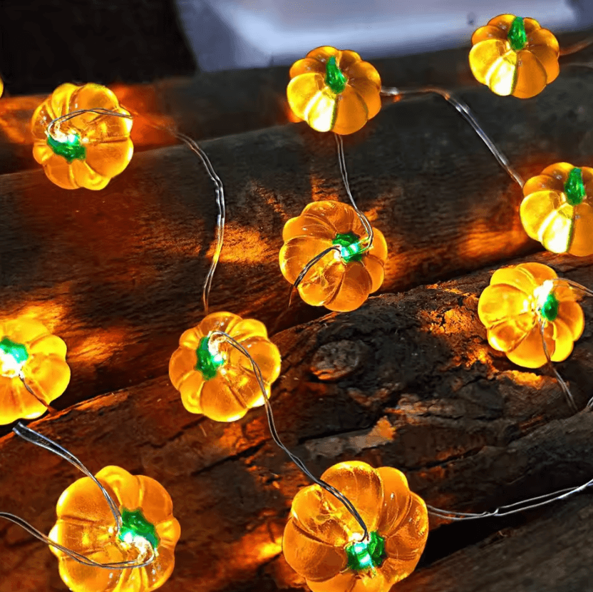 Pumpkin & Eyeball LED String Lights – Halloween LED String Lights USB Decorative Lights for Home & Party Decor