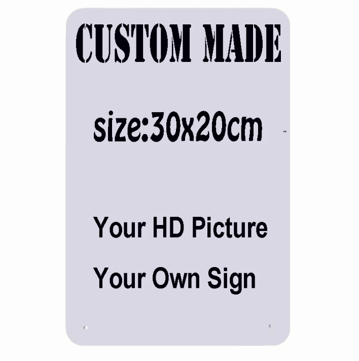 Custom Vintage Metal Tin Sign – Personalized Metal Sign Retro Custom Tin Plaque for Home, Garage & Business Decor