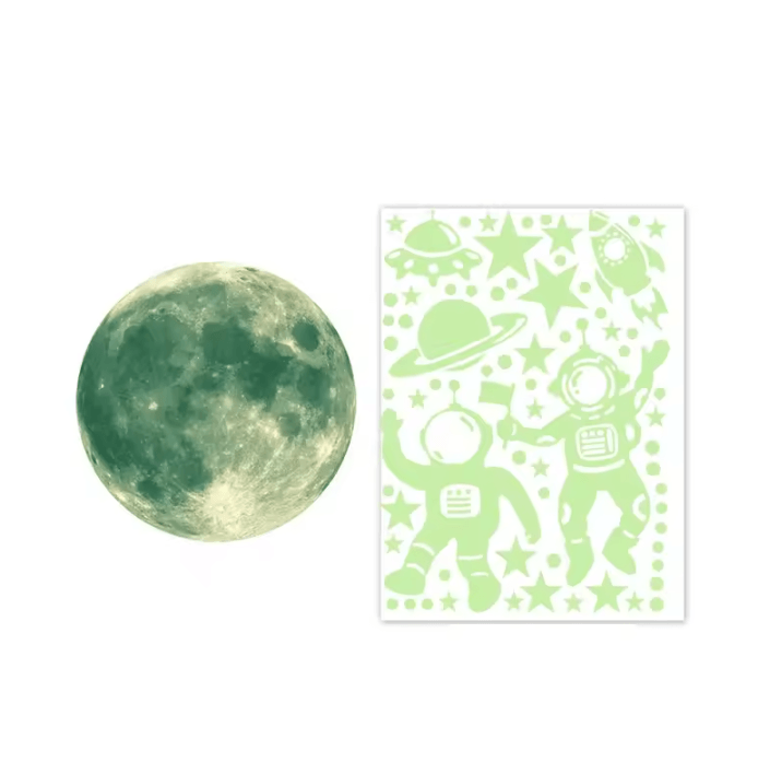 Glow in the Dark Star & Moon Wall Stickers – Glow in the Dark Wall Decals Star and Moon Stickers for Kids Bedroom Decor