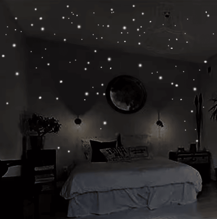 407PCS Glow in the Dark Star Wall Stickers – Glow in the Dark Star Stickers Luminous Wall Decals for Kids Bedroom & Ceil